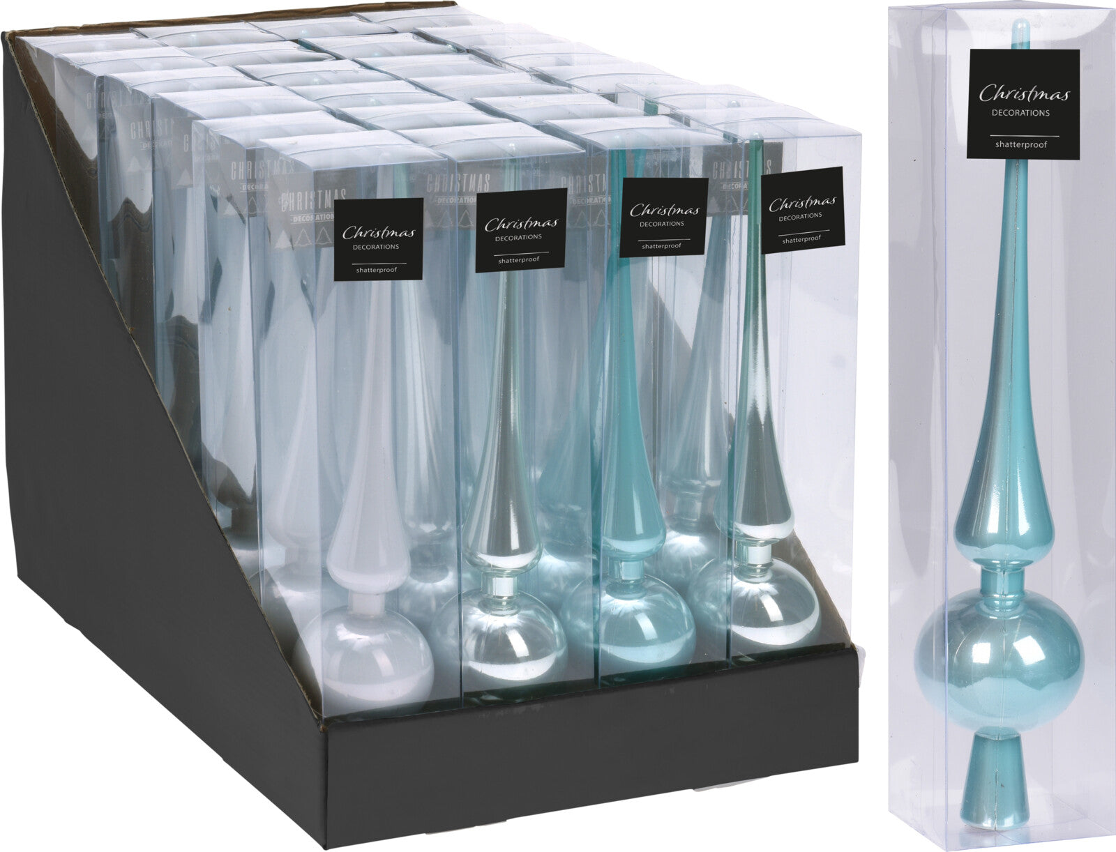 Puntale Albero Celeste decorazione natalizia da 27 cm per ornamento cima albero di Natale - DeMatteis.it