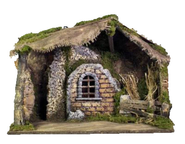 Capanna Presepe Con Muschio per allestimento natalizio con ambientazione rustica - DeMatteis.it