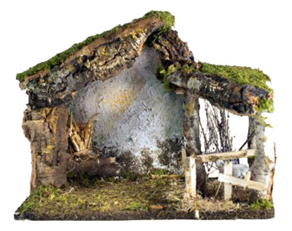 Capanna Presepe Con Tetto per allestimento natalizio artigianale italiana - DeMatteis.it