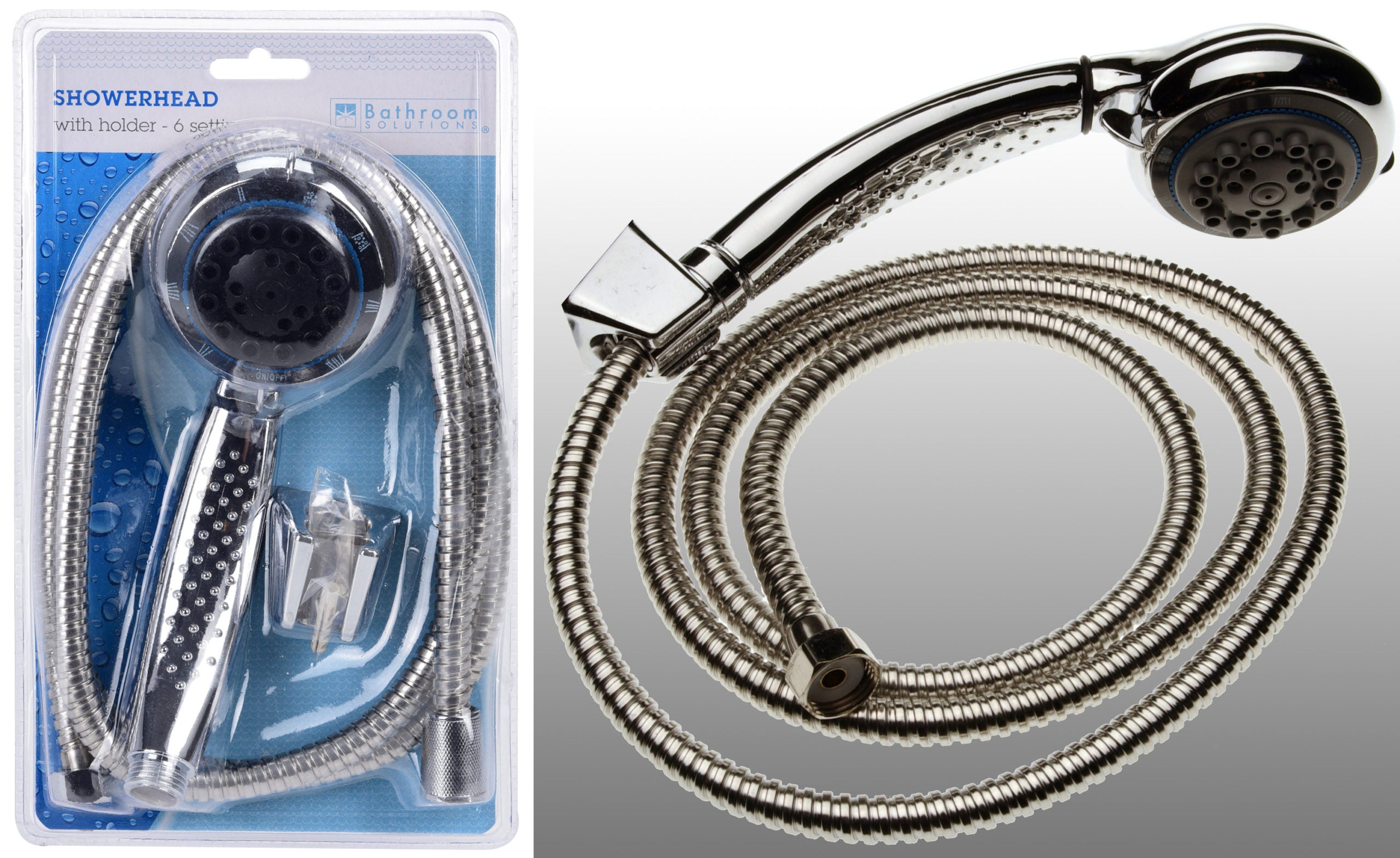 Soffione Doccia 6 Funzioni C/Tubo