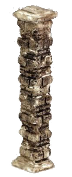 Colonna con pietre in miniatura per presepe artigianale italiana Rossi Rosa - DeMatteis.it