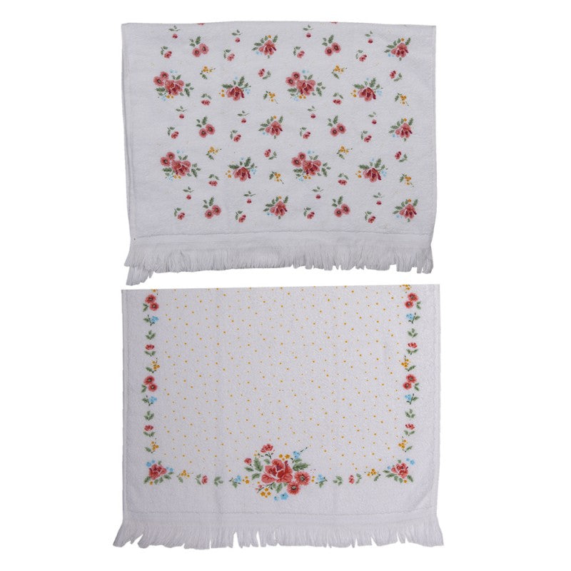 Asciugamani Per Ospiti Fiori 40X66 Cm
