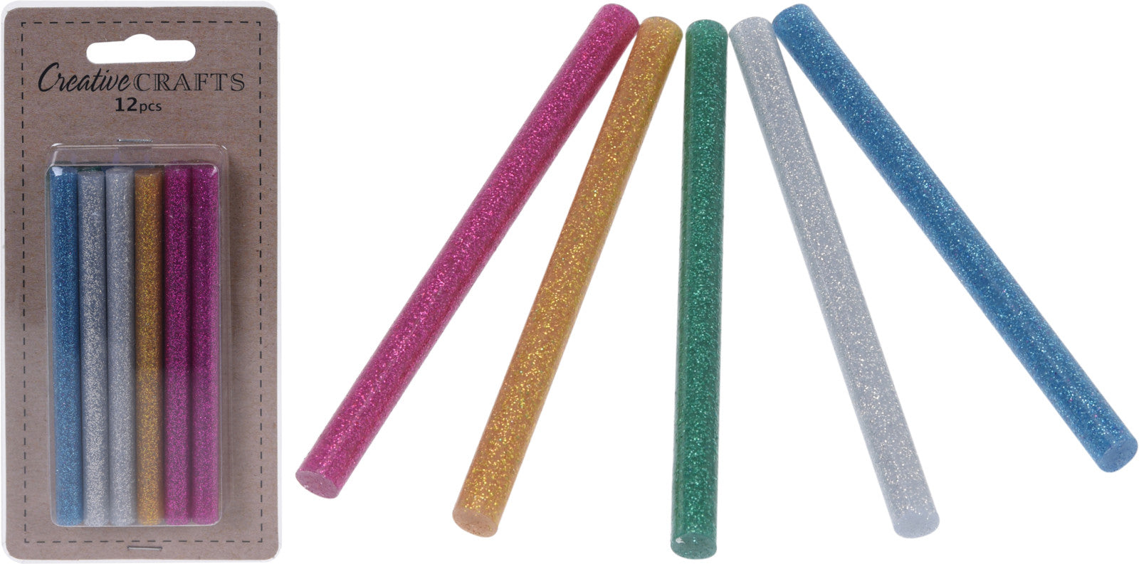 Colla A Caldo Con Glitter 12 Pz