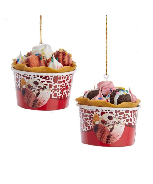 Coppetta Gelato Pendente decorazione natalizia Kurt S. Adler ornamento per albero di Natale - DeMatteis.it