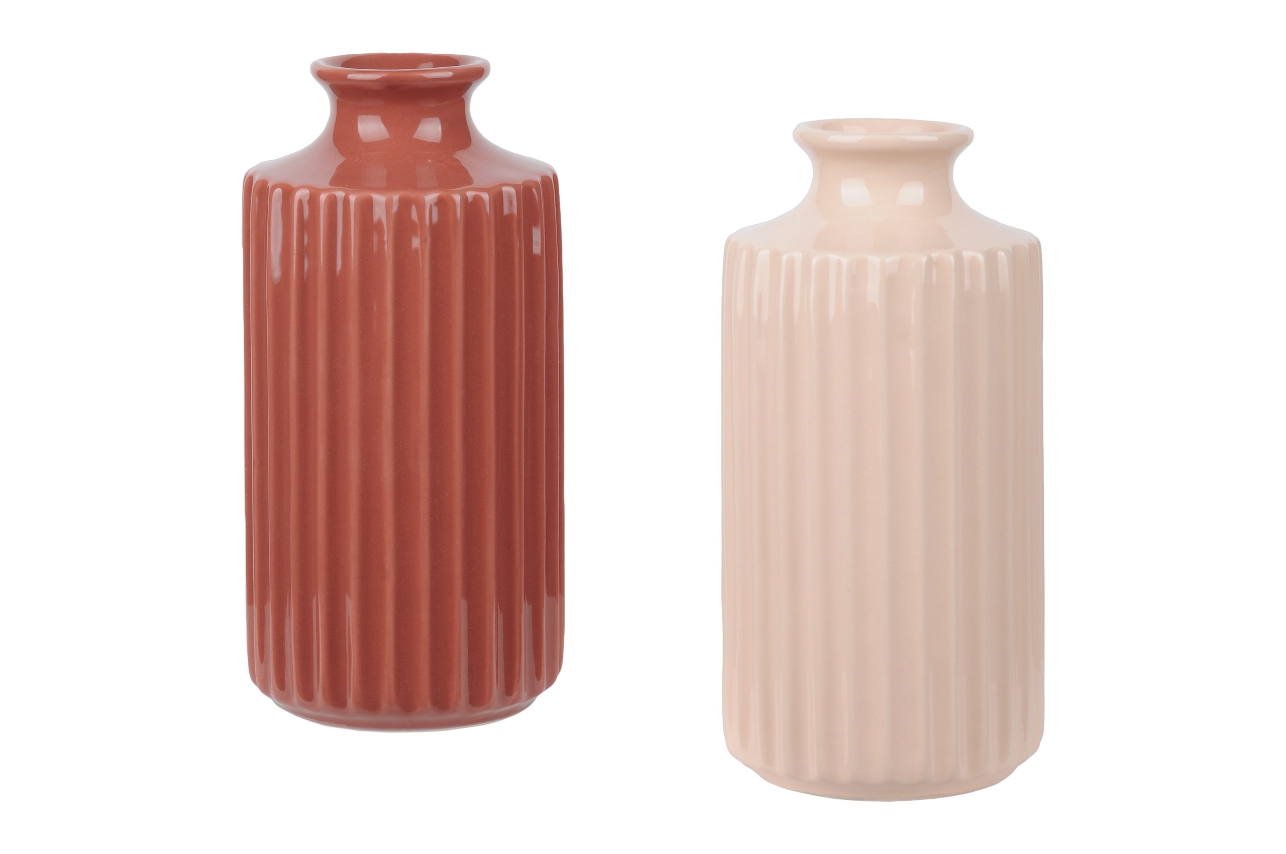 Vaso Per Fiori Rosa 10X10X21 Cm 1 Pezzo