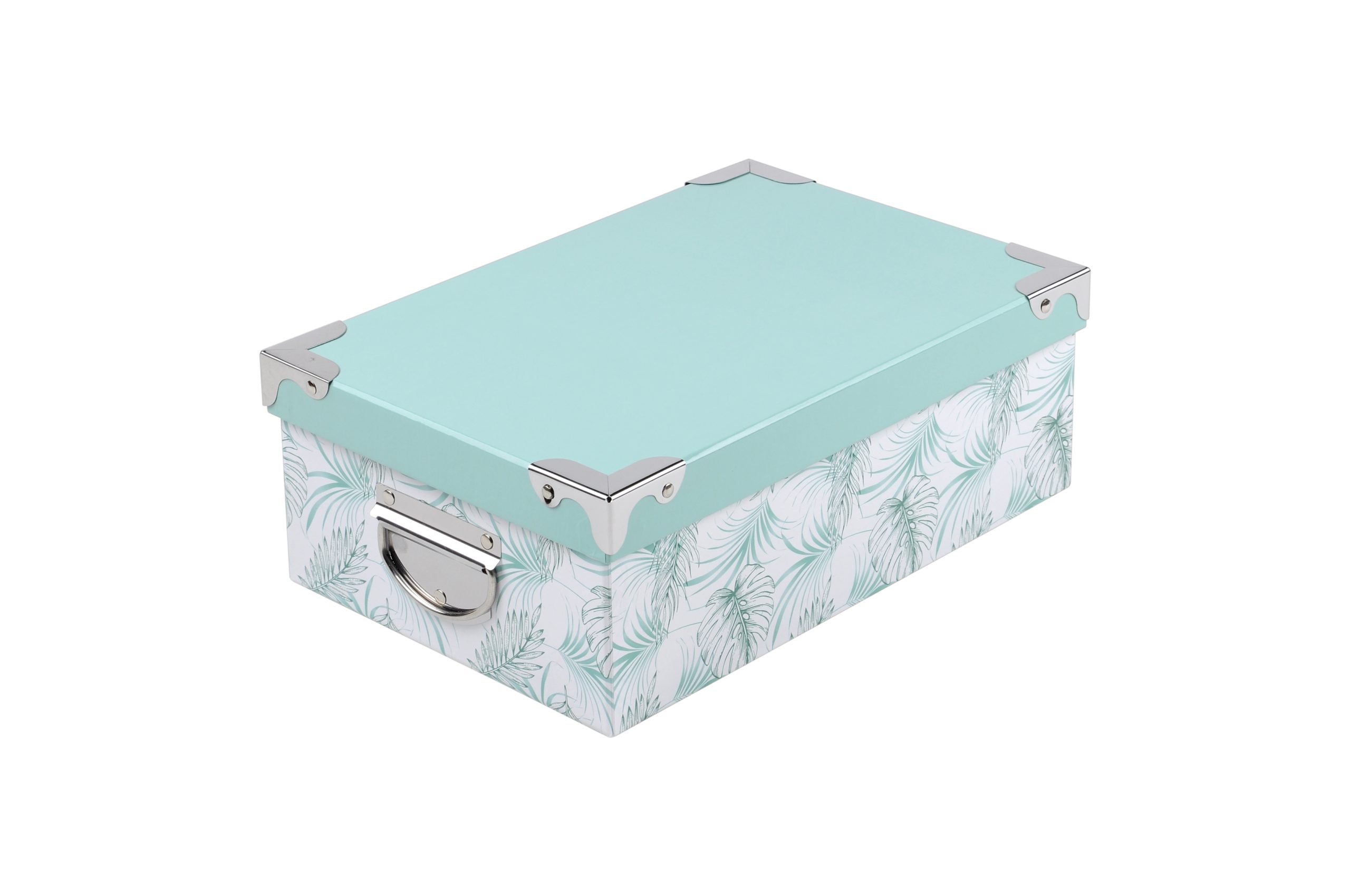 Scatola Acquamarina Con Fiori