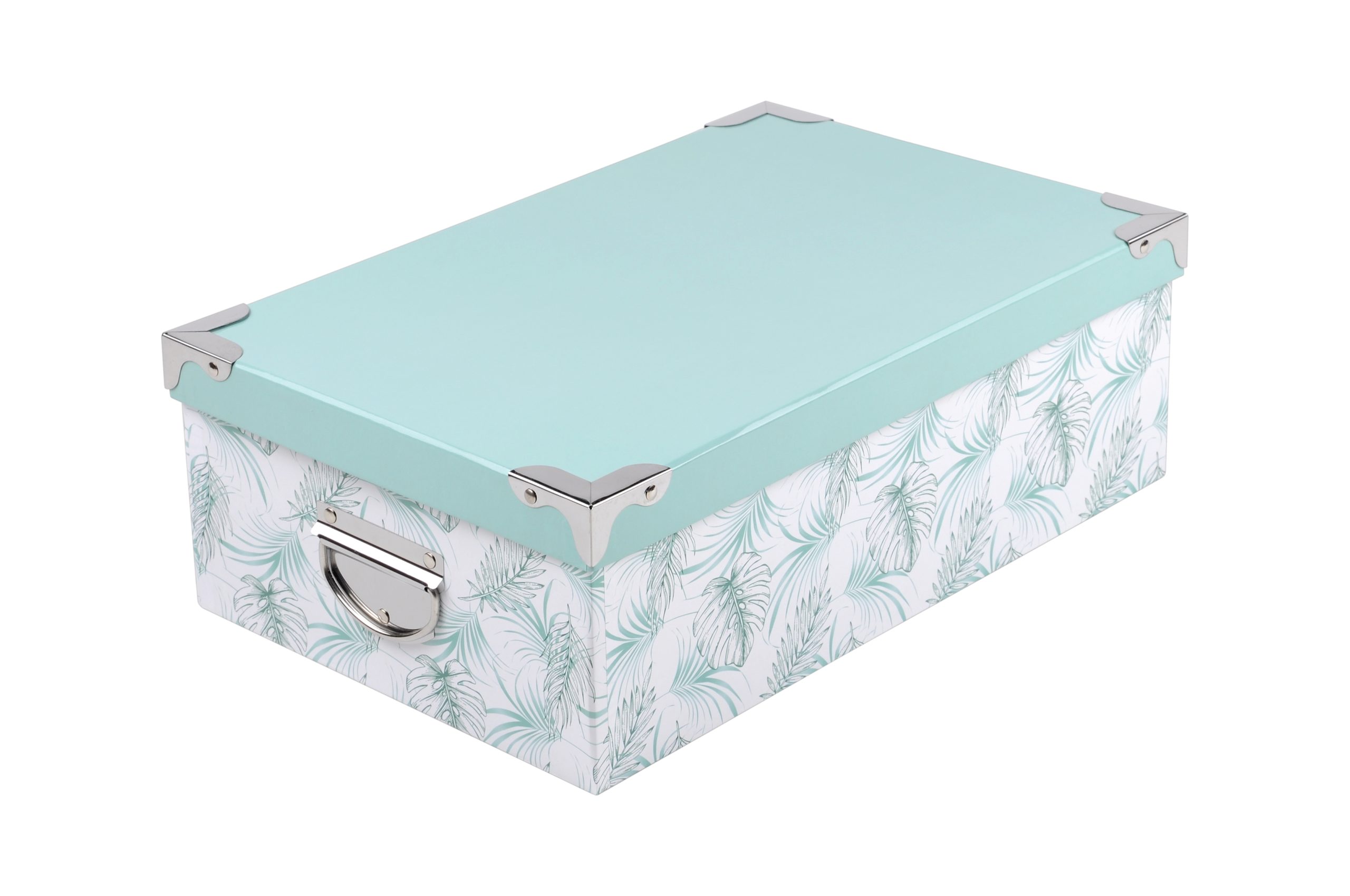 Scatola Acquamarina Con Fiori