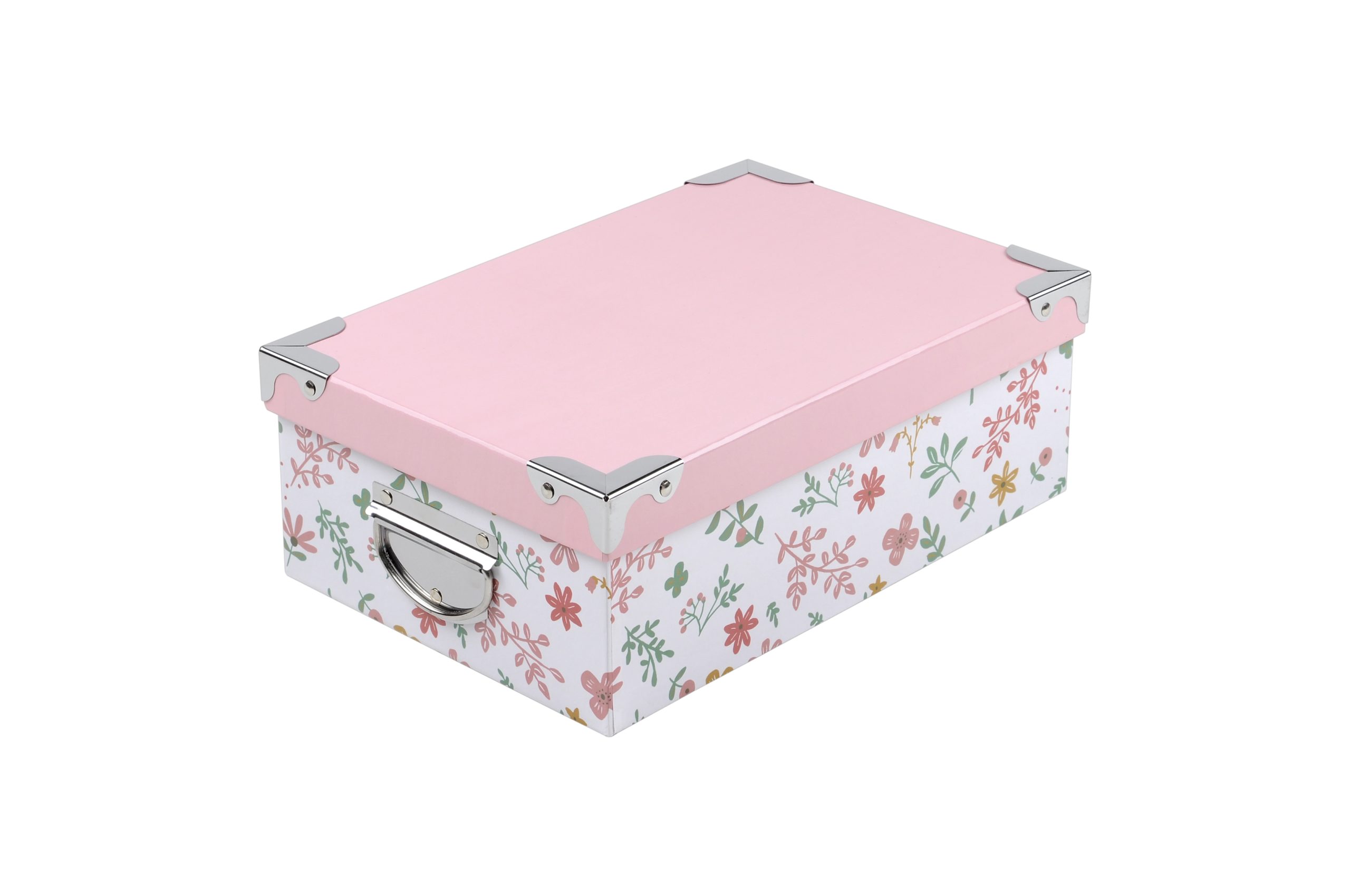 Scatola Cartone Rosa Con Fiori