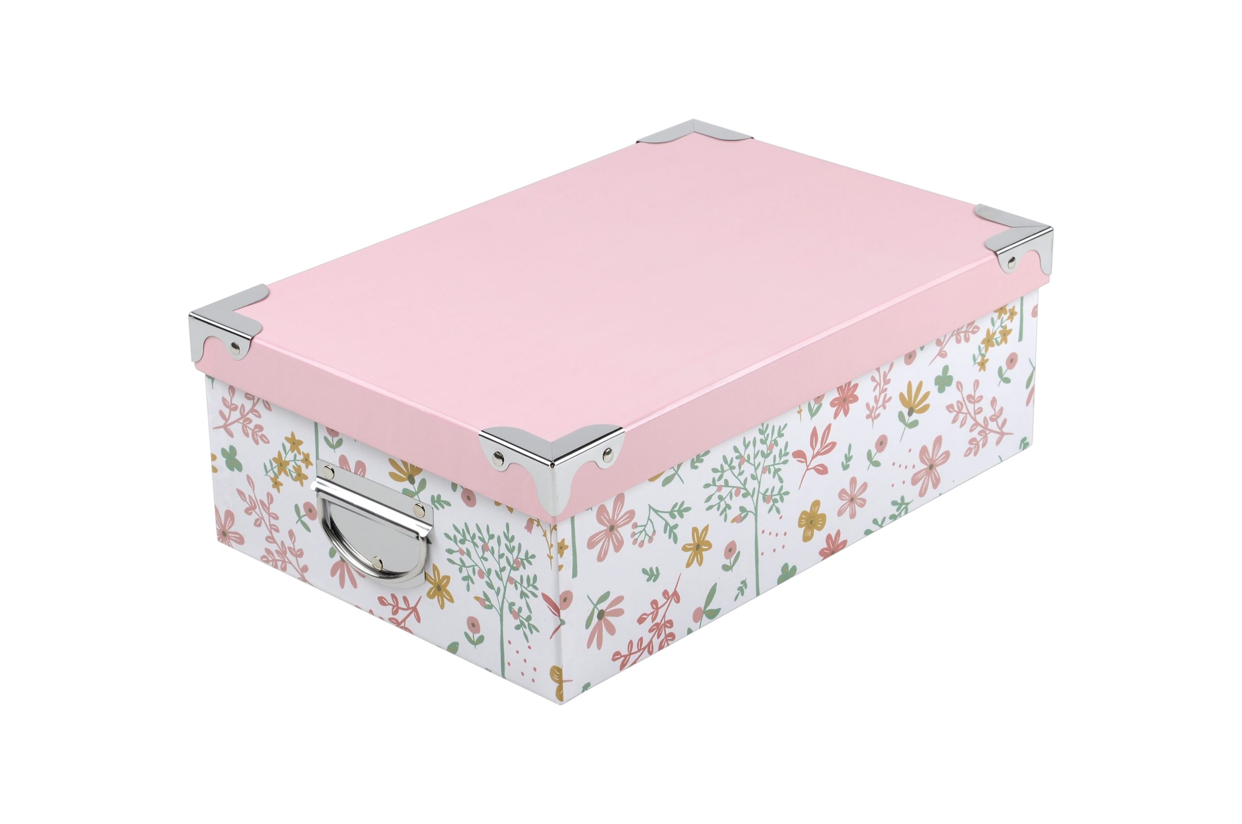 Scatola Cartone Rosa Con Fiori