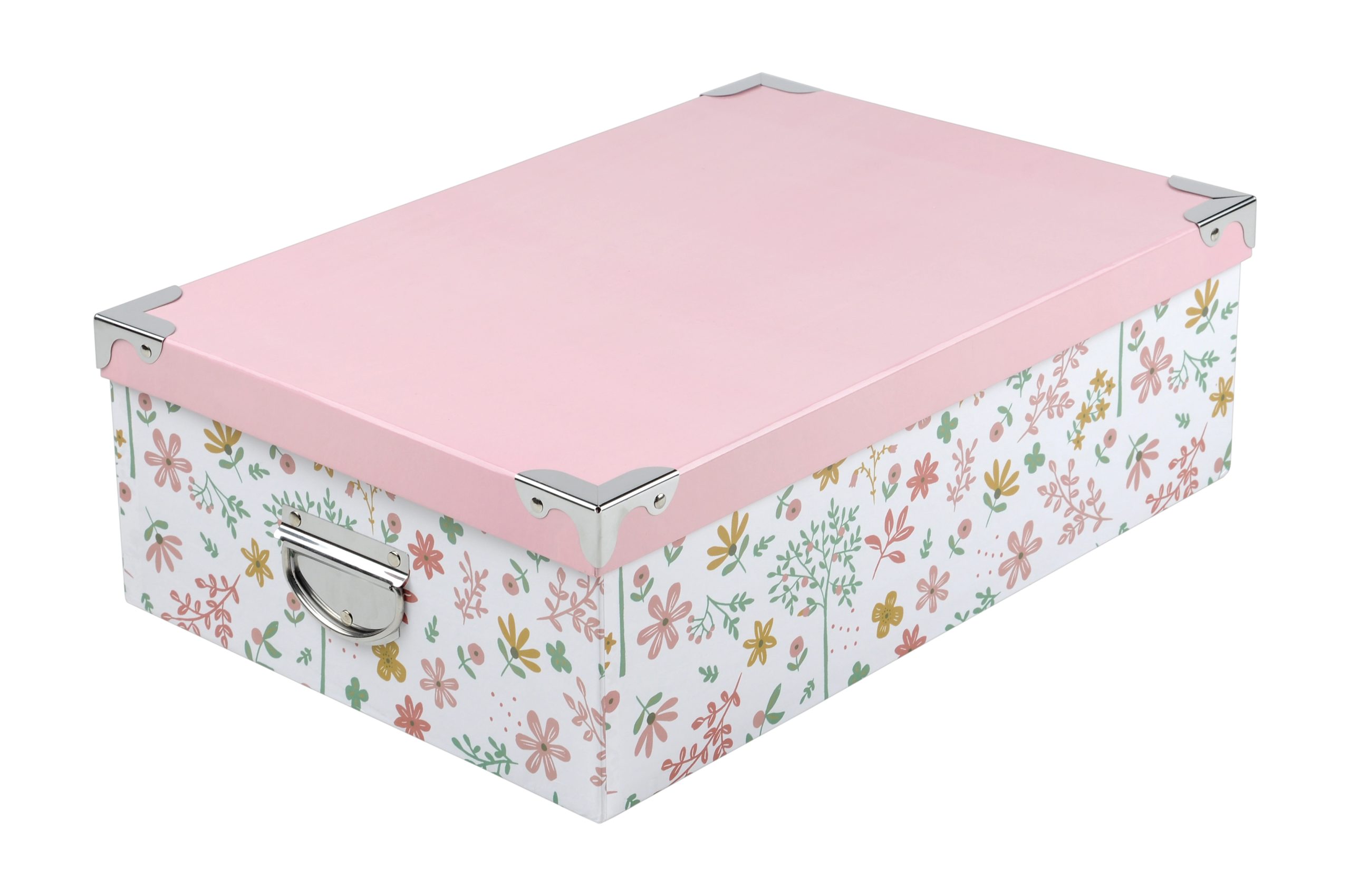 Scatola Cartone Rosa Con Fiori