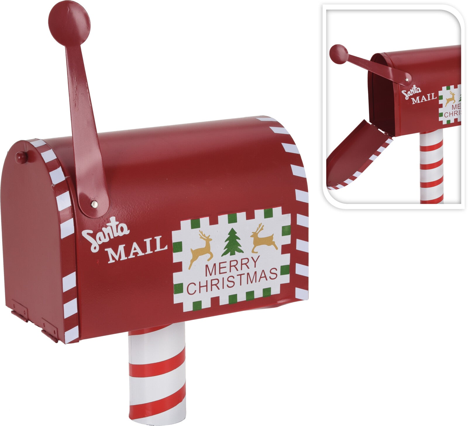 Casella Posta Natale 23 x 26 cm decorativa per lettere a Babbo Natale con supporto - DeMatteis.it