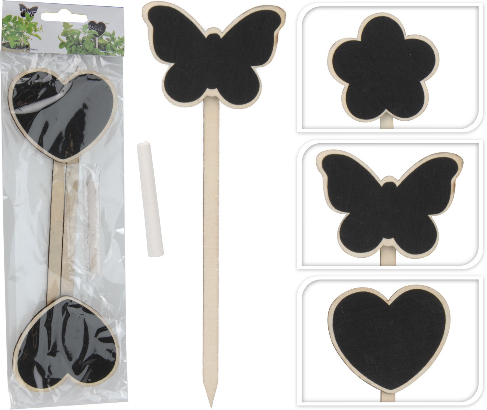 Set 2 Pick Lavagna Con Gessetto Per Fiori