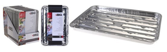 Set 4 Vassoi Alluminio 34X23 Cm