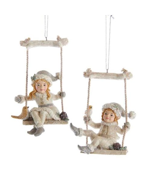 Bimbo Su Altalena Pendente decorazione natalizia Kurt S. Adler ornamento da appendere - DeMatteis.it