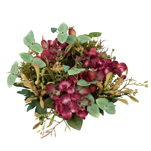 Corona Fiori Ortensia Bordeaux S