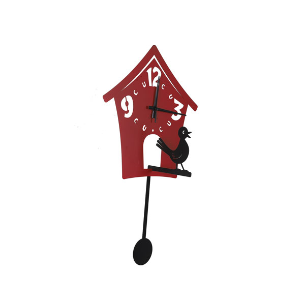 Orologio Cucu Statico Rosso 29X58 Cm