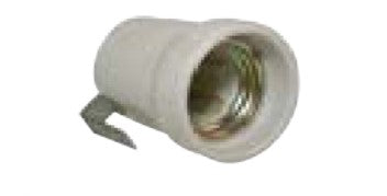 Portalampada E27 Porcellana Con Staffa