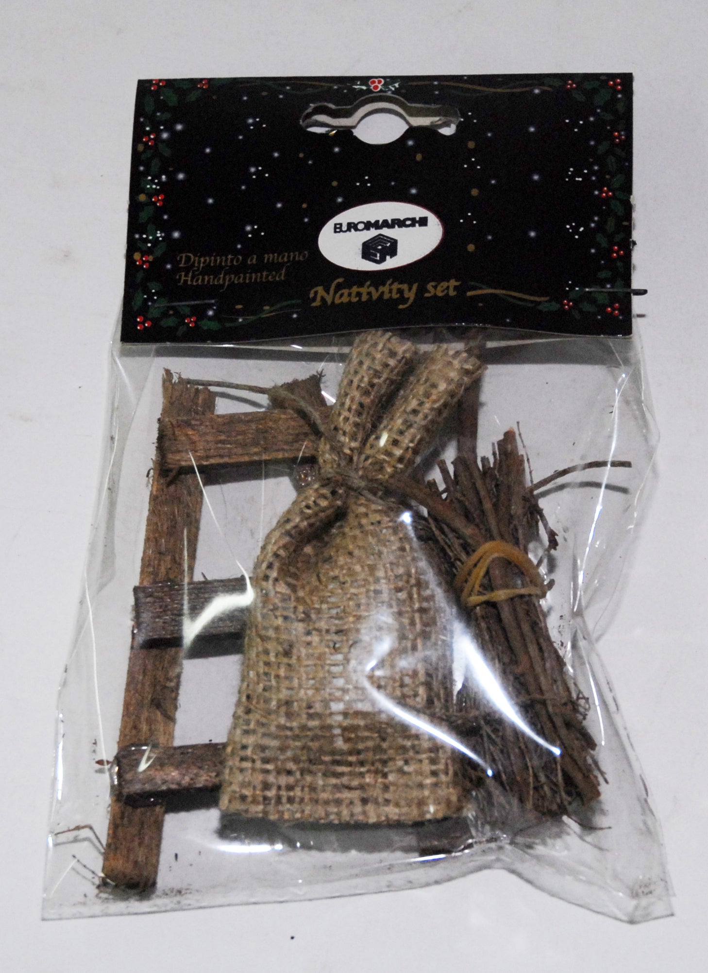 Accessori Presepe In Miniatura Set Euromarchi per decorazione villaggio natalizio dipinto a mano - DeMatteis.it
