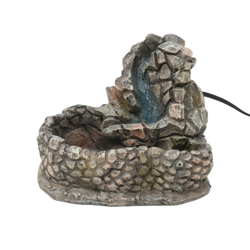 Cascata Presepe Con Pompa 15 x 12 x 12 cm elemento decorativo con sistema idraulico per scenografie natalizie - DeMatteis.it