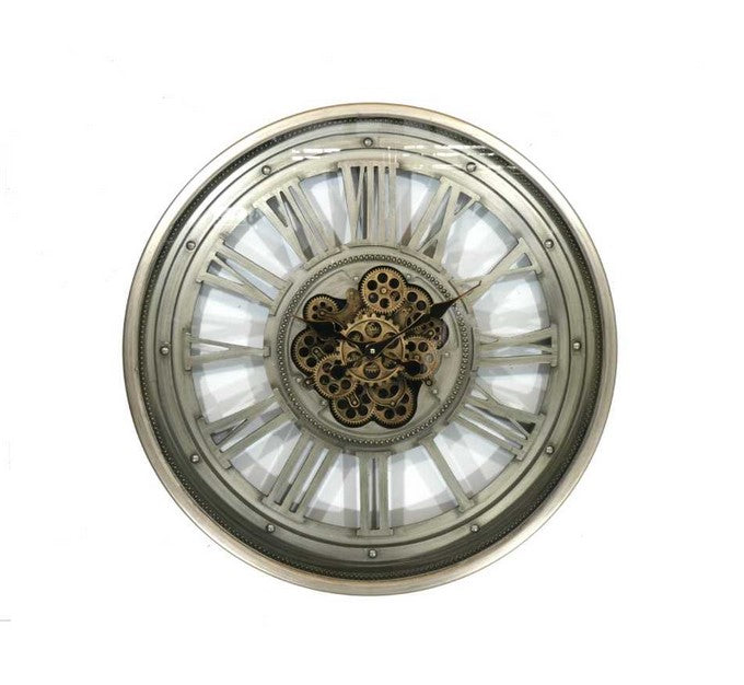 Orologio Con Meccanismo D80 Cm Grigio/Oro