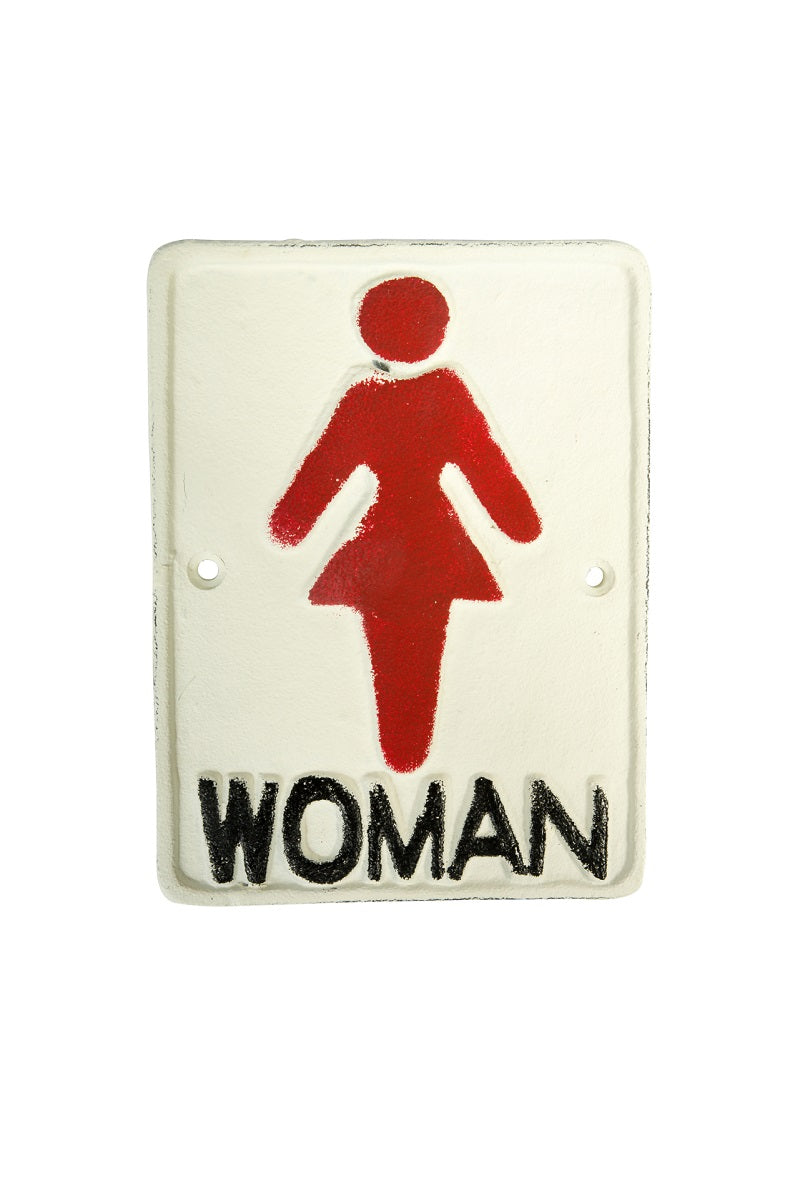 Cartello Ghisa Woman 11,5X1X15 Cm