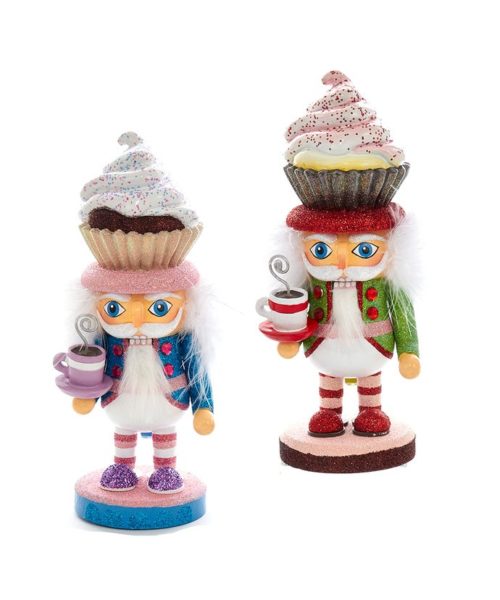 Schiaccianoci Natalizio Cupcake decorazione natalizia Kurt S. Adler con tazza da caffè - DeMatteis.it