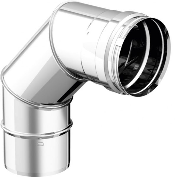 Curva 90 Acciaio Inox D 8 Cm Pellet