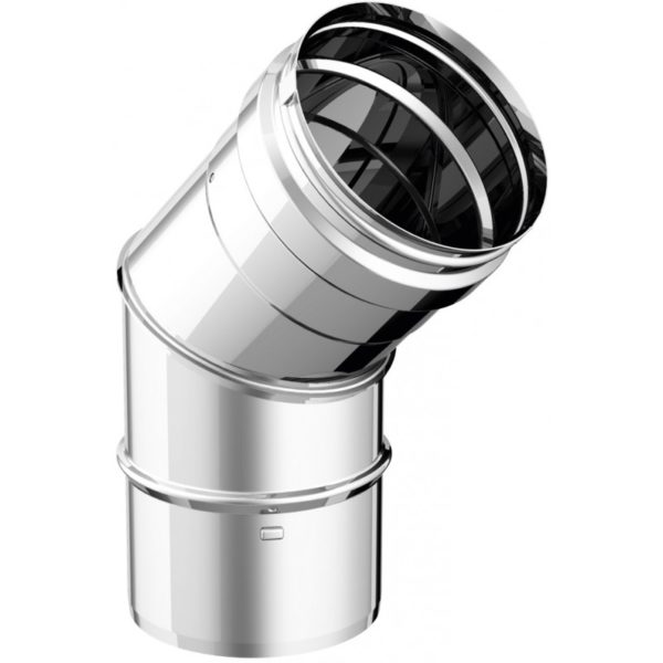 Curva 45 Acciaio Inox D 10 Cm Pellet