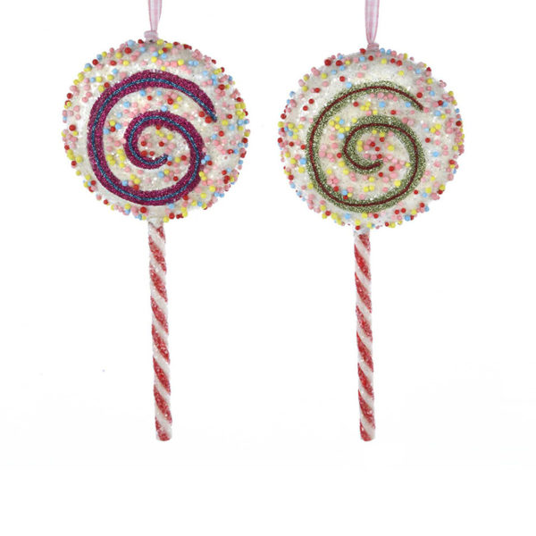 Lollipop Pendente decorazione natalizia ornamentale con bastoncino per addobbi albero di Natale - DeMatteis.it