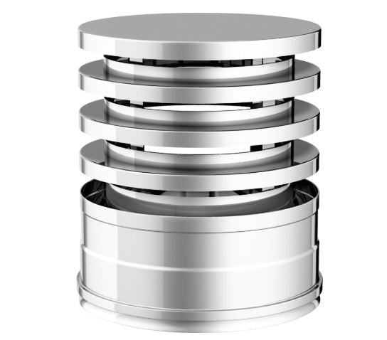 Terminale Lamellare Inox D 80-130