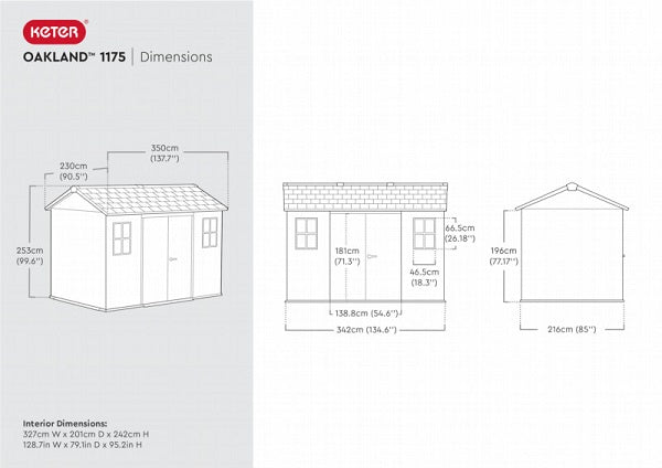 Casetta giardino Keter Oakland 1175 Duotech
