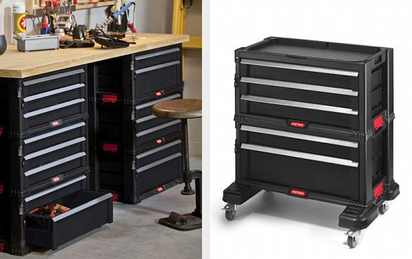 CARRELLO KETER PORTA ATTREZZI 5 CASSETTI