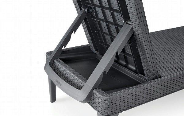 Lettino Keter Jaipur Grafite Con Cuscino