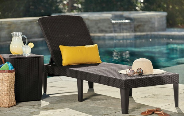 Lettino Keter Jaipur Grafite Con Cuscino