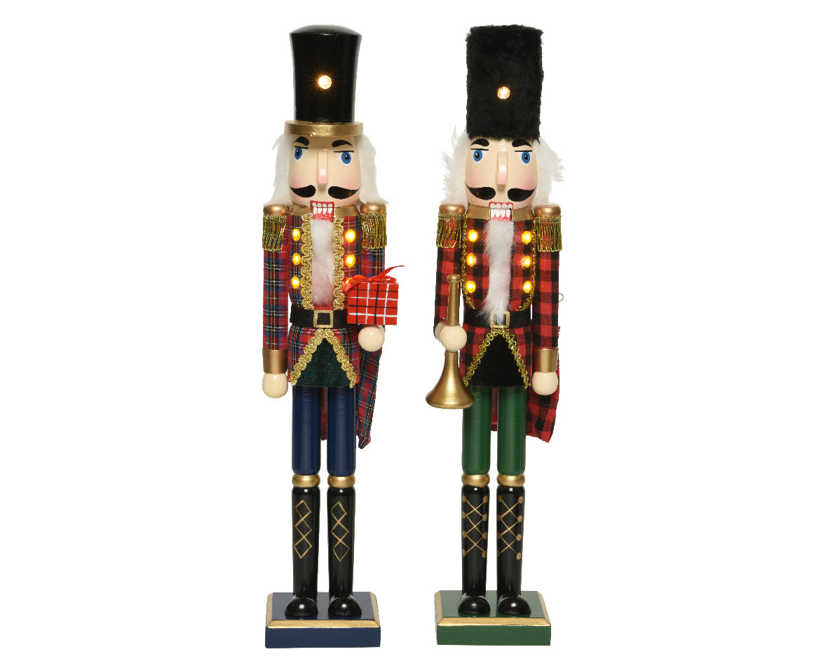 Schiaccianoci luminoso decorativo da 50 cm con 7 LED caldi per decorazioni natalizie - DeMatteis.it