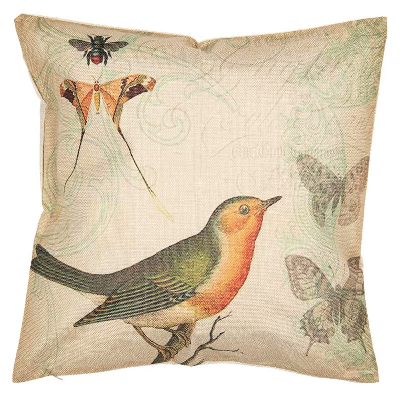 Federa Cuscino 43X43 Cm Con Uccello