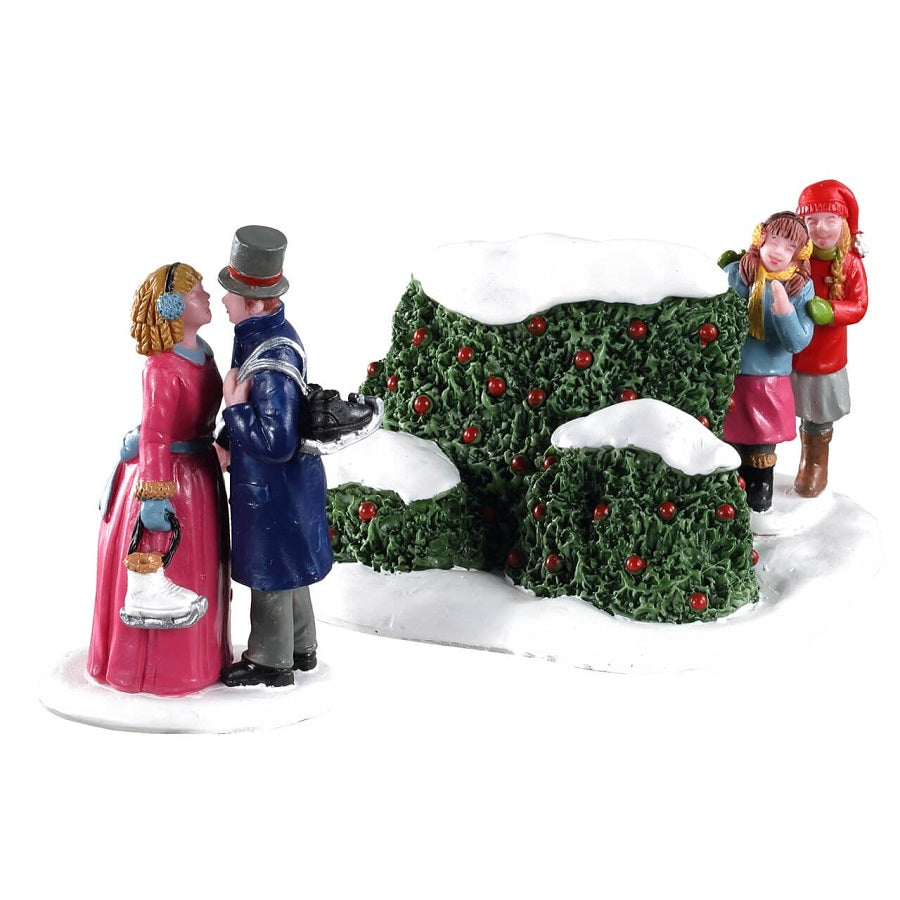 Skating Romance Set Of 2 Lemax figurine decorative natalizie per villaggi in miniatura set di 2 pezzi - DeMatteis.it
