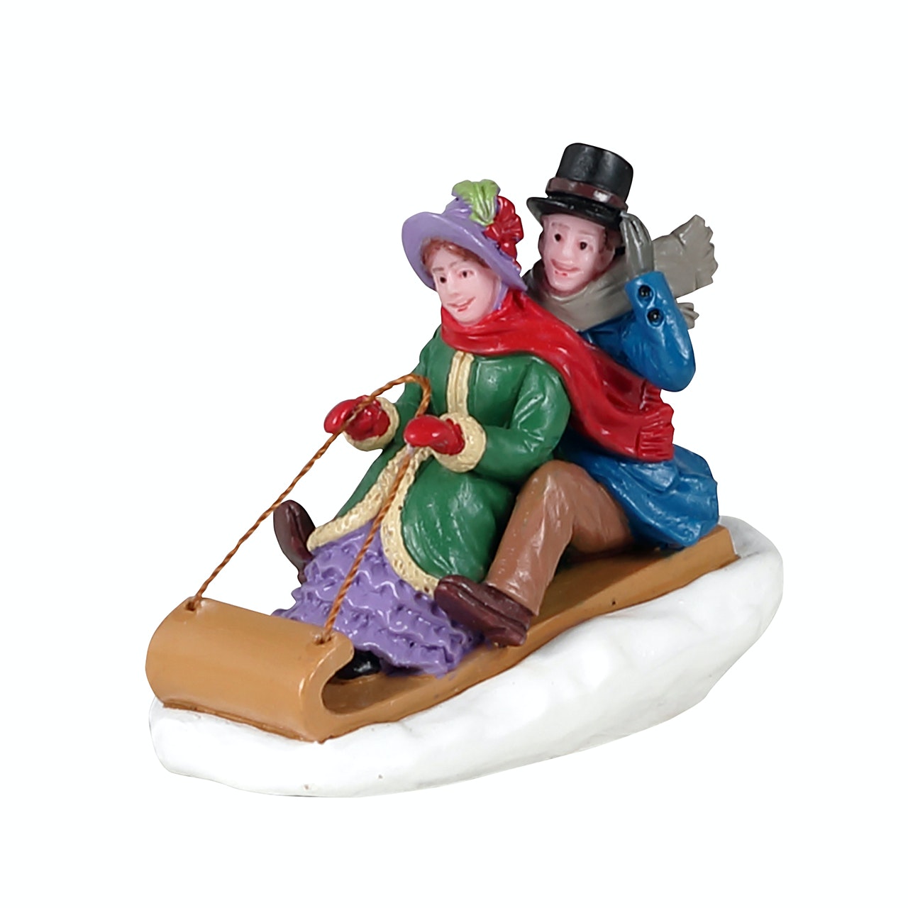 Victorian Toboggan Ride Lemax figurina decorativa per villaggio natalizio - DeMatteis.it