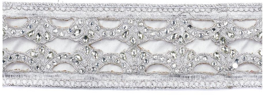 Nastro doppio decoro argento 6,4 cm x 4,5 m per confezioni regalo e decorazioni - DeMatteis.it