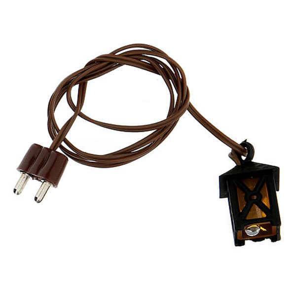 Lanterna con spina per presepe illuminazione elettrica decorazione natalizia tradizionale - DeMatteis.it