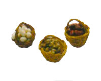 Cesto di vimini miniatura decorativo con legumi da 3 cm per addobbi e decorazioni casa - DeMatteis.it