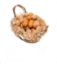 Cestino Uova In Miniatura in vimini da 6 cm per decorazioni presepe e addobbi natalizi - DeMatteis.it