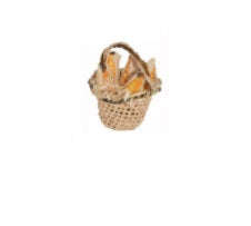 Cestino Con Pannocchie In Miniatura