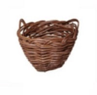 Cesto di vimini con 2 manici da 3 cm per presepe e decorazioni miniatura - DeMatteis.it