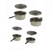 Set 4 Padelle Metallo miniatura per presepe altezza 2-3 cm accessori decorativi natalizi - DeMatteis.it