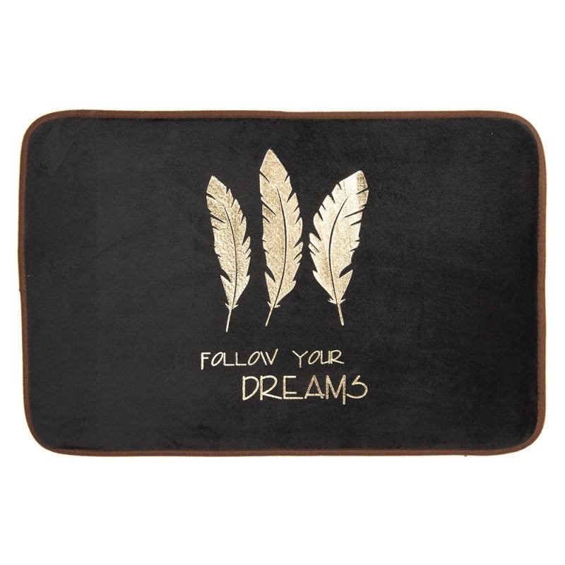 Tappeto Da Bagno Nero 60X40X1 Cm