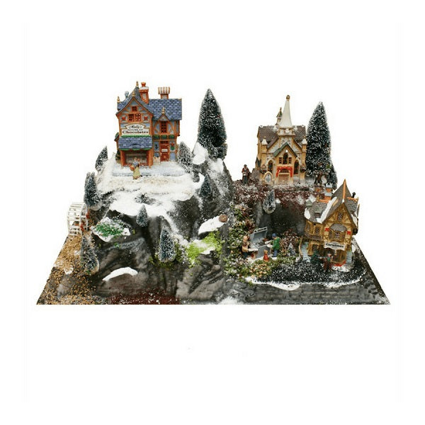 Base Villaggio Con Tunnel My Village per allestimento presepe natalizio in miniatura con casette e tunnel - DeMatteis.it