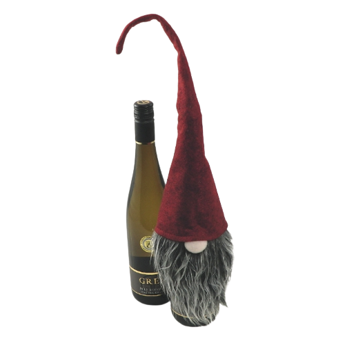 Copritappo bottiglia gnomo in feltro decorativo per tappi di vino e bevande - DeMatteis.it