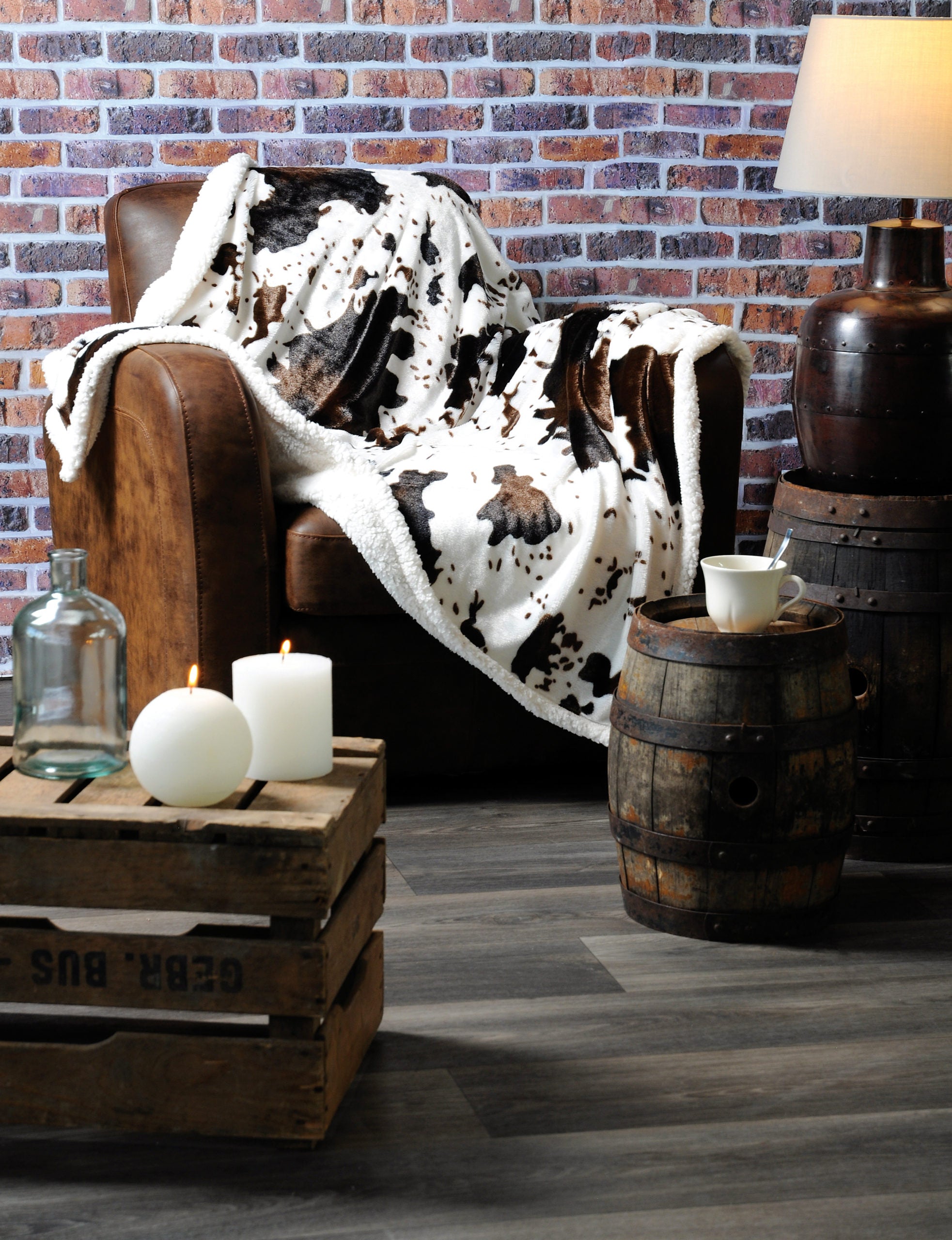 Plaid Vache 130X150 Cm Brun