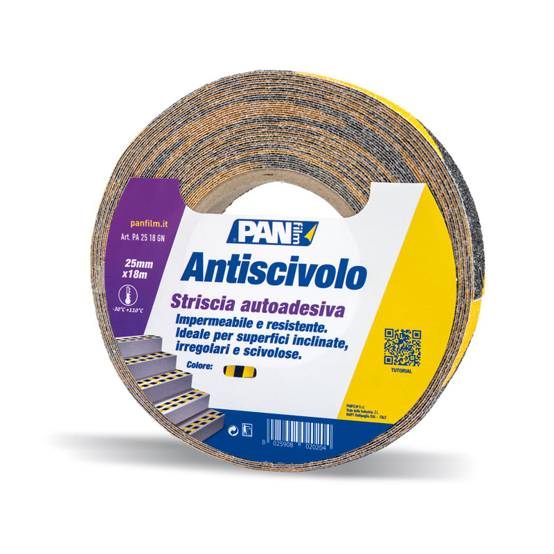 Nastro Antiscivolo 50Mm X 18M Giallo/Nero